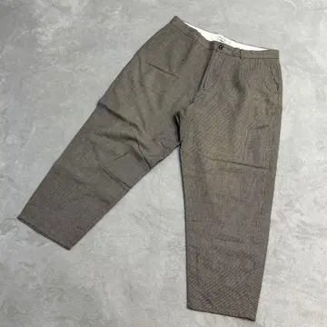 steven alan 체크 무늬 와이드 테이퍼드 슬랙스 XL