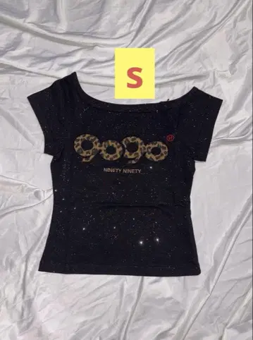 9090 girl OG 로고 오프 숄더 글리터