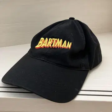 BARTMAN 자수 로고 블랙 캡 심슨 아메리칸 코믹스