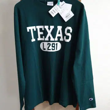 새상품 챔피온 TEXAS L291 프린트 롱 T X-LARGE