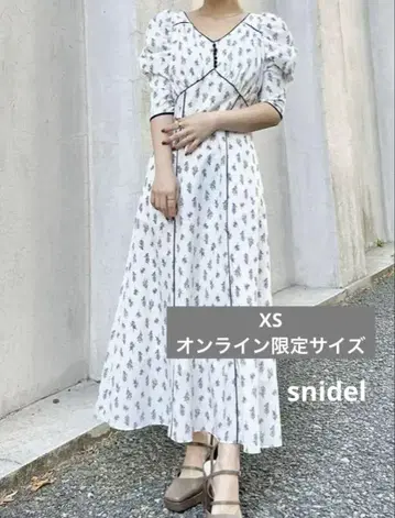 SNIDEL sustainable 바리에 프린트 원피스