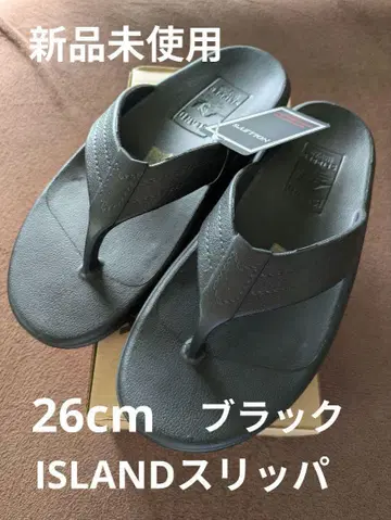 미사용 새상품 ISLAND 슬리퍼 EV 샌들 블랙 26cm