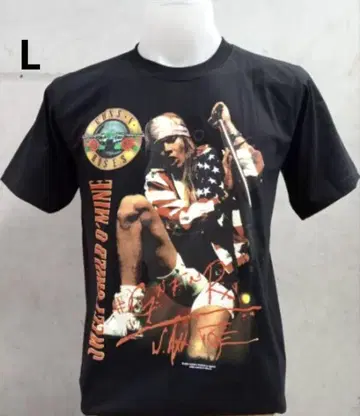 새상품 Guns N' Roses 건즈 앤 로지즈 L 사이즈 밴딩 티셔츠