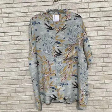 브루나보인 셔츠 XL 파랑 레이온 실크