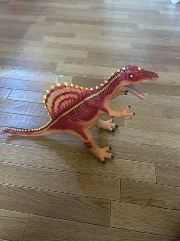 스피노사우루스 빨간색과 오렌지색 약 30cm