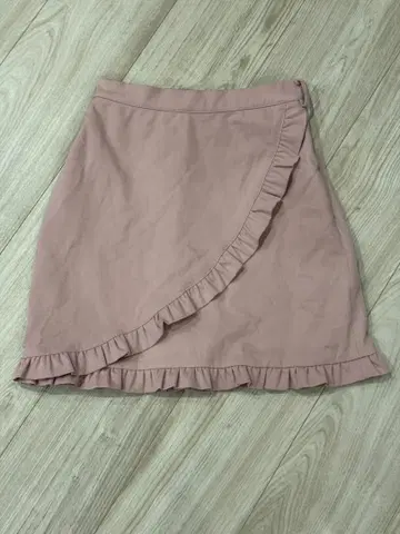 미셸 마카롱 핑크 프릴 미니 스커트 XS