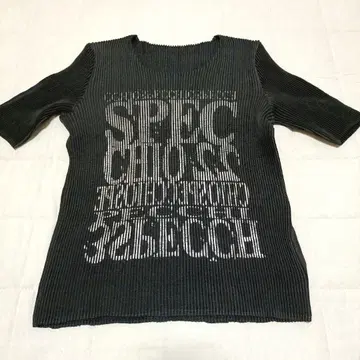 SPECCHIO PLEATS 스페치오 플리츠 블랙 티셔츠 사이즈 40