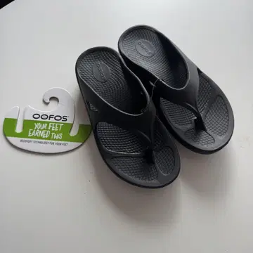 OOFOS 블랙 샌들 EU38 (24cm 상당)