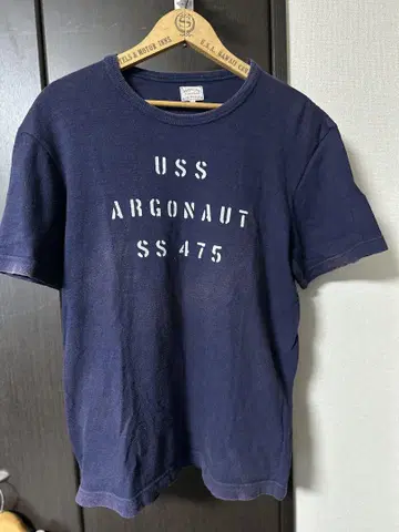 USS ARGONAUT SS 475 T 리얼 맥코이 스텐실 티셔츠