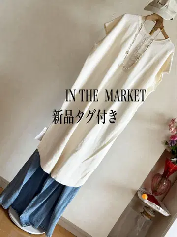택 포함 새상품 IN THE MARKET 여유로운 여름용 원피스