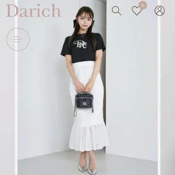 다리치 모노그램 티셔츠 블랙 블랙