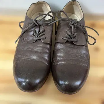 쉽스 브라운 가죽 레이스업 슈즈