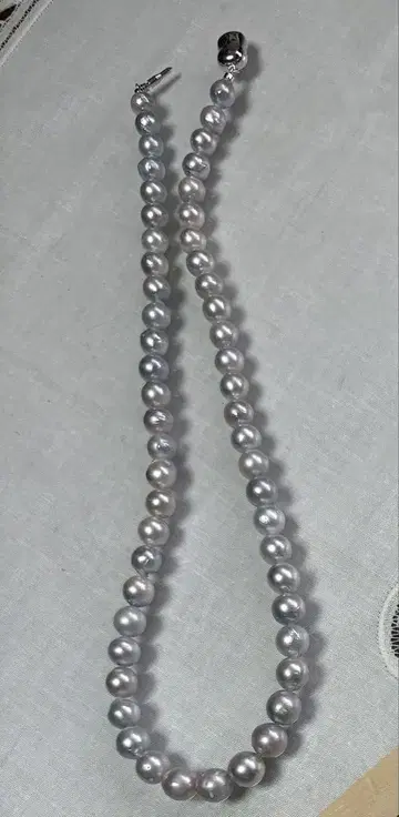 블루 펄, 그레이 펄 목걸이 46cm