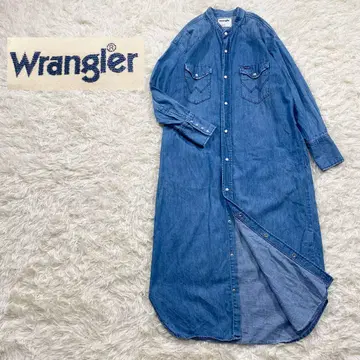 69 SHIPS 별주 wrangler 데님 롱 원피스 노카라