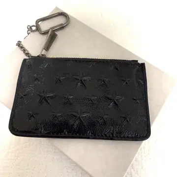 JIMMY CHOO 블랙 코인 케이스 카드 키 케이스 지미추