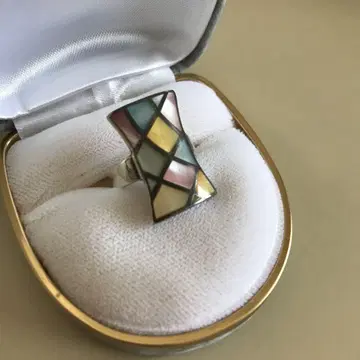 패션 반지 쉘 모자이크