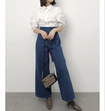 snidel 하이 웨스트 데님 팬츠