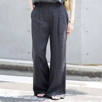 25SS SLOBE IENA 린넨 혼방 이지 슬랙스