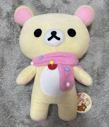 리락쿠마 모자 꽁지 머플러 봉제 인형 XL