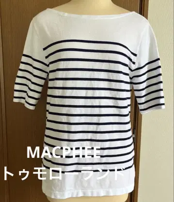MACPHEE 투모로우랜드 코튼 스트라이프 반소매 상의 S