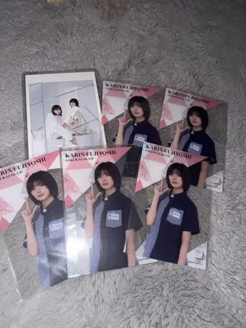 사쿠라자카46 후지요시 카린 클리어 엽서 5장 + 엽서 1장 묶음 판매