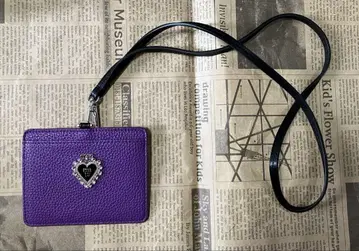 ANNA SUI 안나수이 ID 카드 홀더 카드 케이스 패스 케이스 보라색