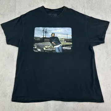 ICE CUBE NWA 재킷 사진 상의 티셔츠 구제 의류 블랙 검정 XL