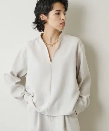 Whim Gazette 스탠드 스키퍼 블라우스 새상품급
