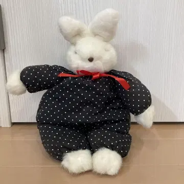 SANYEI 토끼 봉제 인형 도트 쇼와 레트로 초레어 일본제
