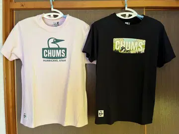 CHUMS 티셔츠 S 사이즈 핑크 블랙