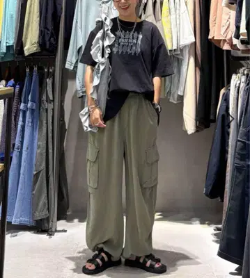 니코앤드 린넨 혼방 로트 카고 팬츠 카키 78