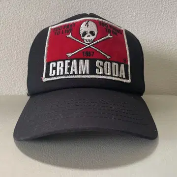 CREAM SODA 스컬 디자인 캡 로커빌리