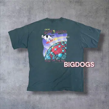 90s USA제 BIG DOGS 양면 프린트 티셔츠