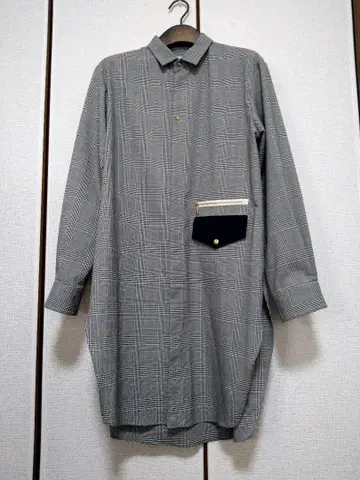 CULLNI /19AW/체크 롱 셔츠/긴팔