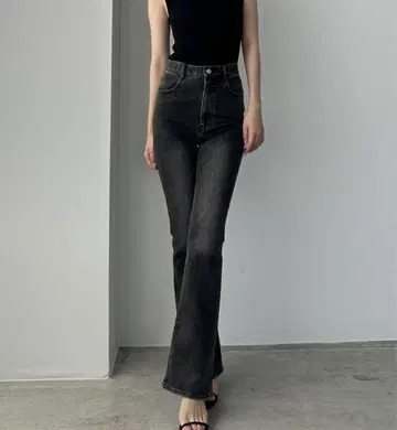 Louere 스트레치 플레어 데님 팬츠