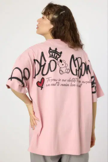 BRIDGE BEAR LOGO 티셔츠 L 사이즈 핑크