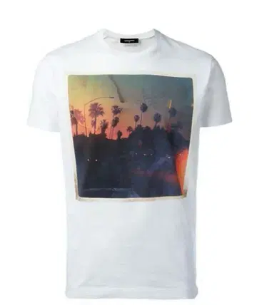 디스퀘어드 석양 프린트 티셔츠 dsquared2