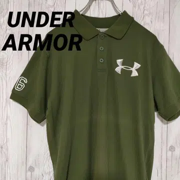 언더아머 UNDERARMOR 피케 셔츠 자수 로고 그린 L