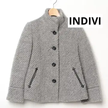 INDIVI 새상품급 일본제 자켓 라이트 그레이 그레이