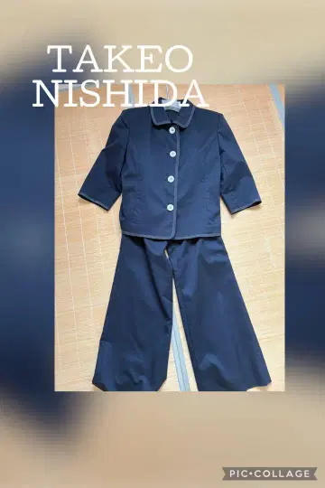 TAKEO NISHIDA 네이비 셋업