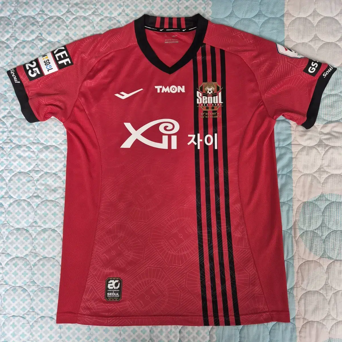 新品　FCソウル　2024シーズン　ユニフォーム　メッシュ　Lサイズ　レッド jmu99-13-araki.jpg