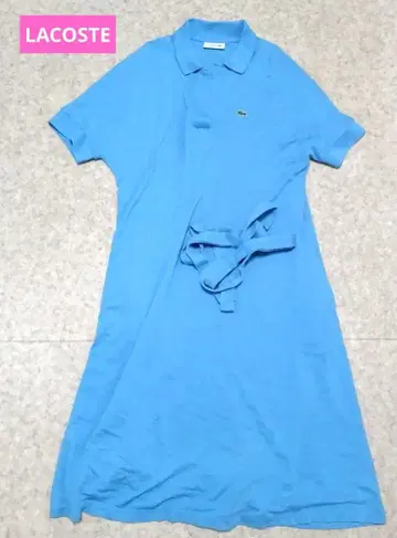 LACOSTE 루즈핏 피케 셔츠 원피스 M 파랑 라코스테