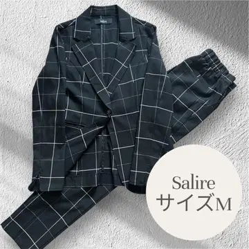 새상품급 Salire 사리아 자켓 팬츠 셋업 체크 M