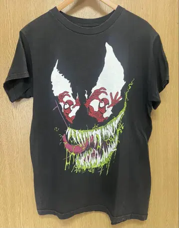 vintage 베놈 티셔츠 S 블랙 스파이더맨 마블 해외 공식