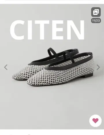 CITEN 메쉬 콤비 플랫 슈즈