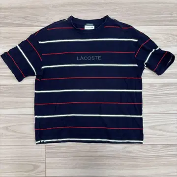 새상품급 LACOSTE 반팔 티셔츠 사슴 보더 에디피스 별주 S