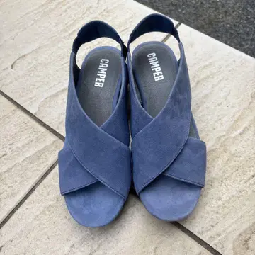 CAMPER 블루 슬링백 샌들