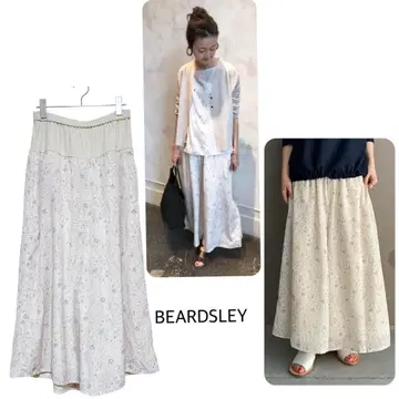 BEARDSLEY 비어즐리 스몰 플라워 프린트 팬츠 와이드 가우초