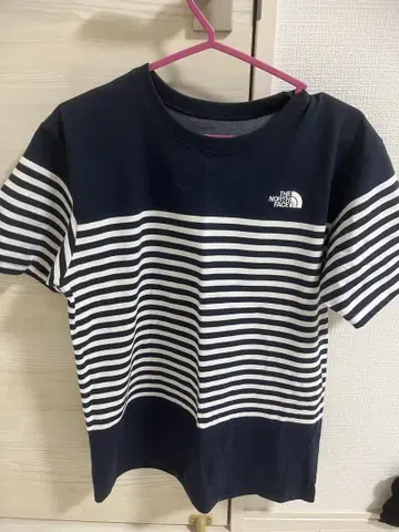 THE NORTH FACE 스트라이프 티셔츠 L 네이비