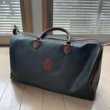 059 새상품급 TRUSSARDI 이탈리아제 다크 그린 보스턴 백
